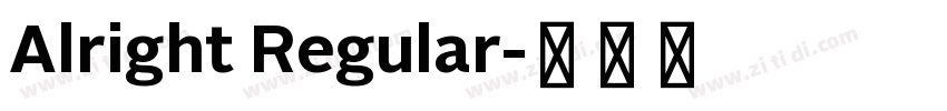 Alright Regular字体转换